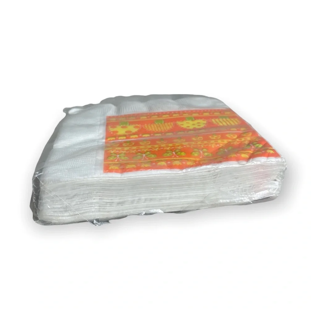 New In Package Ambassador Napkins Orange Green Yellow Mushroom Print 20